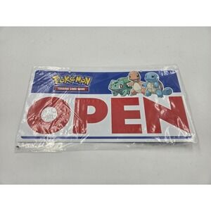 Pokemon TCG Open Closed Store Sign Bulbasaur Charmander Squirtle Snorlax New